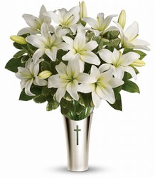 Teleflora's Sacred Cross Bouquet from McIntire Florist in Fulton, Missouri